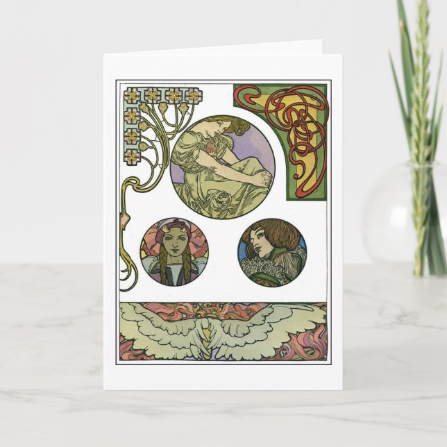 Art nouveau Stil, Mucha Kort (Framsida)