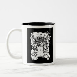 Art nouveau Stil Witch Två-Tonad Mugg