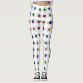 Art nouveau Stilar Blommigt Tryckfärgning Leggings
