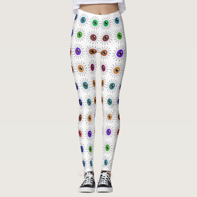 Art nouveau Stilar Blommigt Tryckfärgning Leggings (Framsida)