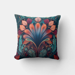 Art nouveau style Throw Pillow Kudde