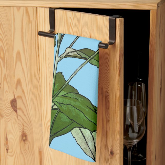 Art nouveau Sunblommor Kökshandduk (Thirds Fold)