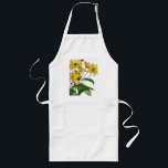 Art nouveau Sunblommor Långt Förkläde<br><div class="desc">Hannah Borger Overbeck var en av fyra systrar från Indiana som ägnade sina liv åt konst i stil,  konst och hantverk,  med fokus på lergods och vattenfärg. Den här designen har ett kluster av ljusa,  glada solrosor av gult som skapades 1915.</div>