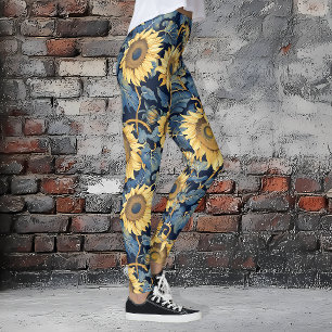 Art nouveau Sunblommor Leggings