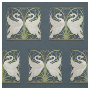 Art Nouveau Svanmönster: Walter Crane Svantryck Tyg