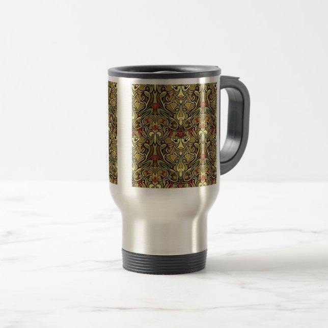 Art nouveau Tapet Travel/Mugg, 15 oz Resemugg (Framsida höger)