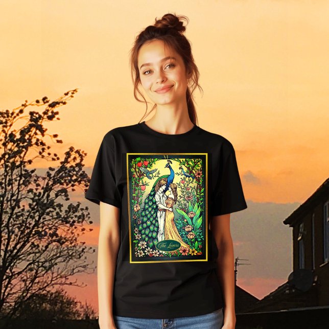 Art nouveau Tarot Card, Älskare T Shirt (Skapare uppladdad)