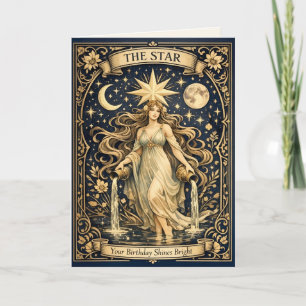 Art Nouveau Tarot Födelsedag Celestial Star Kort
