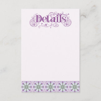 Art Nouveau Thistle Wheel Lilac Horizontal Tilläggskort
