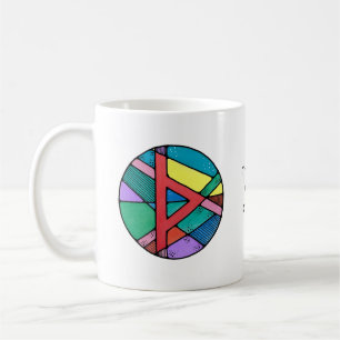 Art Nouveau Thurisaz Run-mugg – FÖRSVAR! Kaffemugg