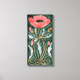 Art nouveau Tile Canvastryck