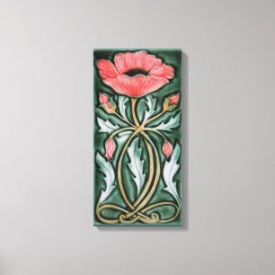 Art nouveau Tile Canvastryck