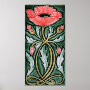 Art nouveau Tile Poster
