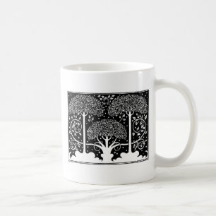 Art nouveau Träd Beardsley Mönster Kaffemugg