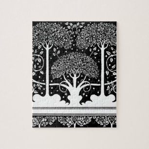 Art nouveau Träd Beardsley Mönster Pussel