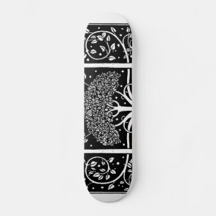 Art nouveau Träd Beardsley Mönster Skateboard Bräda 21,5 Cm