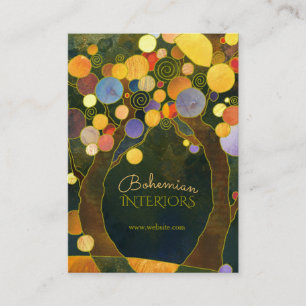 Art nouveau Träd Inredingsdesign Visitkort