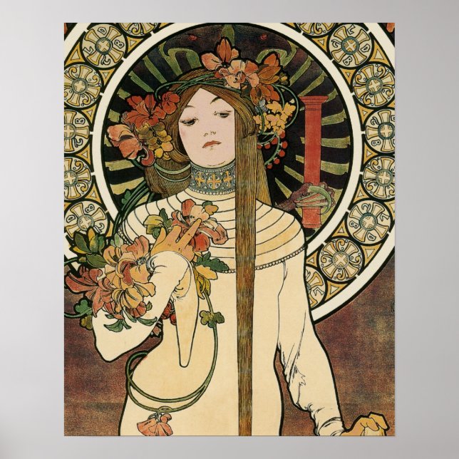 Art nouveau Trappistine Mucha Art Poster (Framsidan)