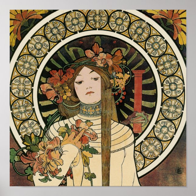 Art nouveau Trappistine Mucha Art Poster (Framsidan)