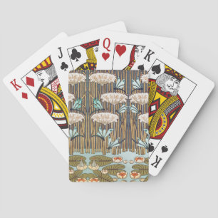 Art Nouveau Trollsländor Näckrosor Sumpmark Casinokort