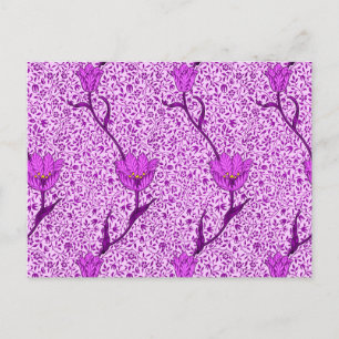 Art nouveau Tulip Damask, Violet och Orchid Vykort