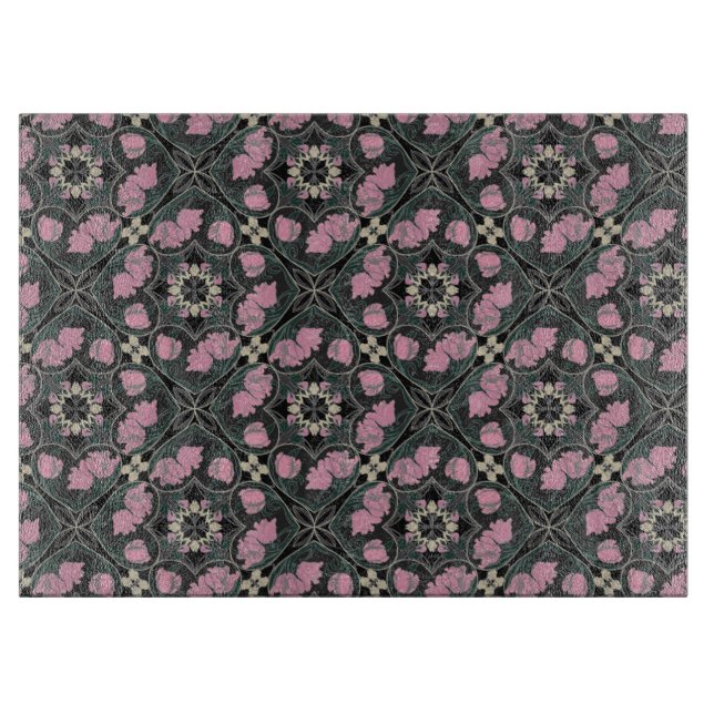 Art nouveau Tulip Vintage Glasskärl (Framsidan)