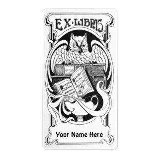 Art nouveau Uggla Ex Libris Bookplate Stickers Fraktsedel