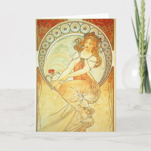 Art Nouveau välkomstkort Kort