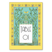 Art nouveau Vår Dandelion och Butterflies