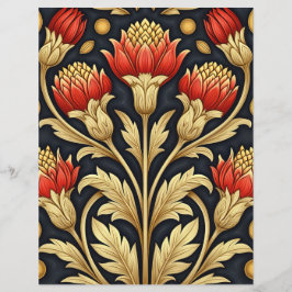 Art Nouveau Vintage Blommor Scrapbook Junk Journal