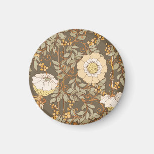 Art nouveau: Vintage för dekorativ Blommigt. Magnet