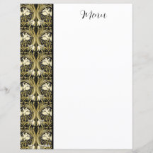 Art nouveau Vintage Tulips Anpassade Stationery