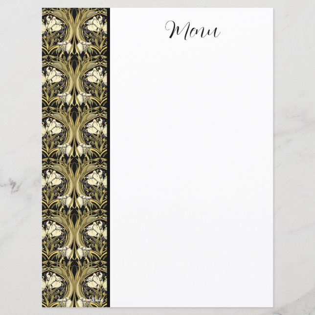 Art nouveau Vintage Tulips Anpassade Stationery (Framsida)