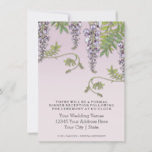 Art nouveau Vintage Wisteria Blommigt Rehearsal Inbjudningar