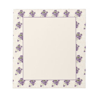 Art Nouveau Violet Floral Pattern Anteckningsblock