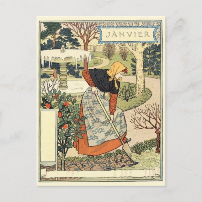 Art Nouveau vykort (Framsida)