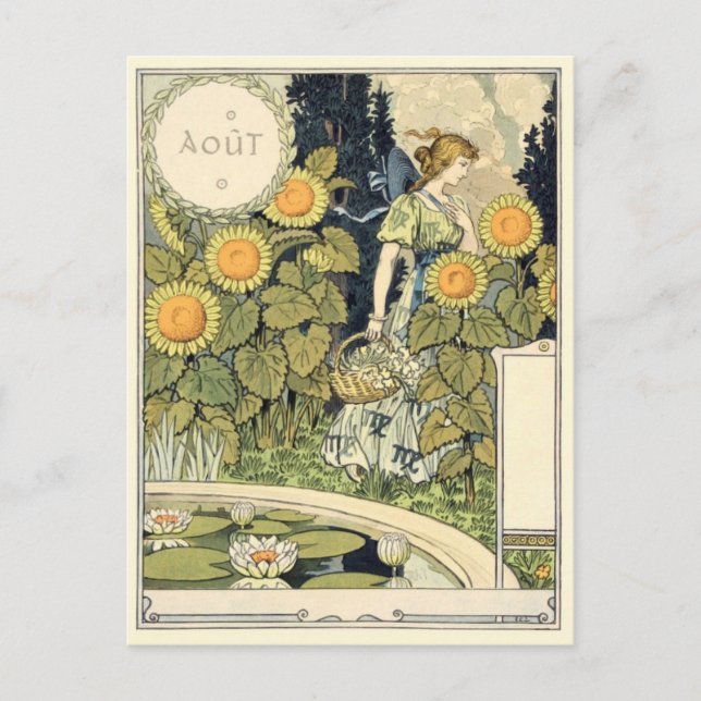 Art nouveau vykort (Framsida)