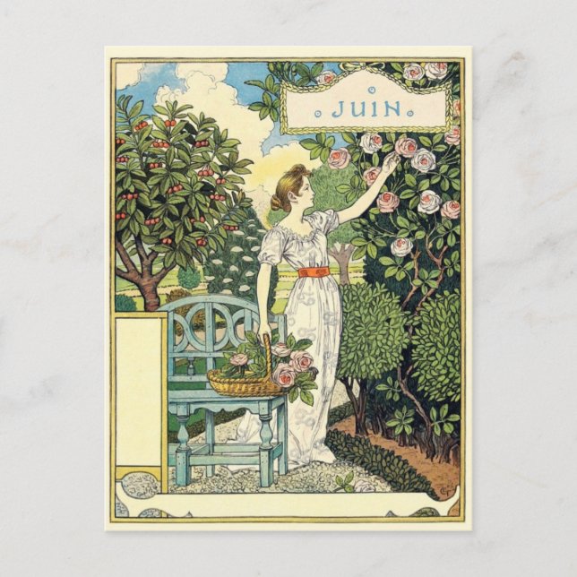 Art Nouveau vykort (Framsida)