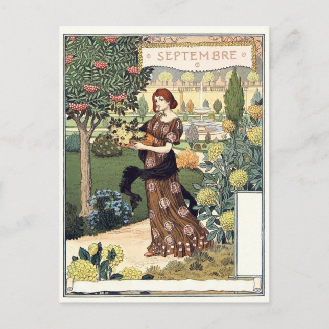 Art nouveau vykort (Framsida)