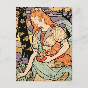 Art nouveau vykort: efter Grasset Vykort