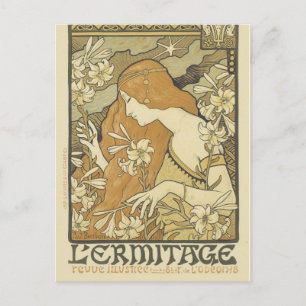 art nouveau vykort - L'ermitage