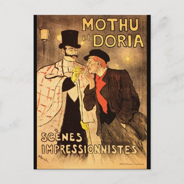 Art nouveau vykort - Mothu et Doria (Framsida)