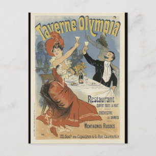 art nouveau vykort - Taverne