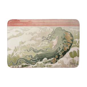 Art nouveau Wave by Henri Privat-Livemont Badrumsmatta