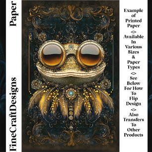 Art Nouveau Whimsical Frog CM9 Scrapbookpapper