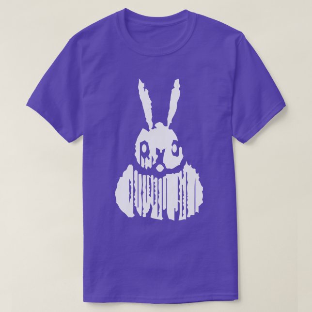 Art nouveau White Bunny Mönster T Shirt (Design framsida)