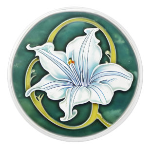 Art nouveau White Lily Knopp