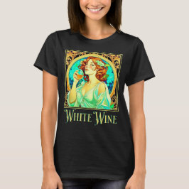 Art nouveau White Vin T Shirt