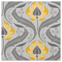 Art nouveau Wildblommor, Gult och Grått