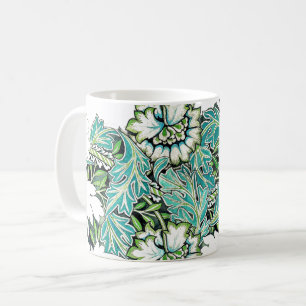 Art nouveau william morris anenome blommigt kaffemugg